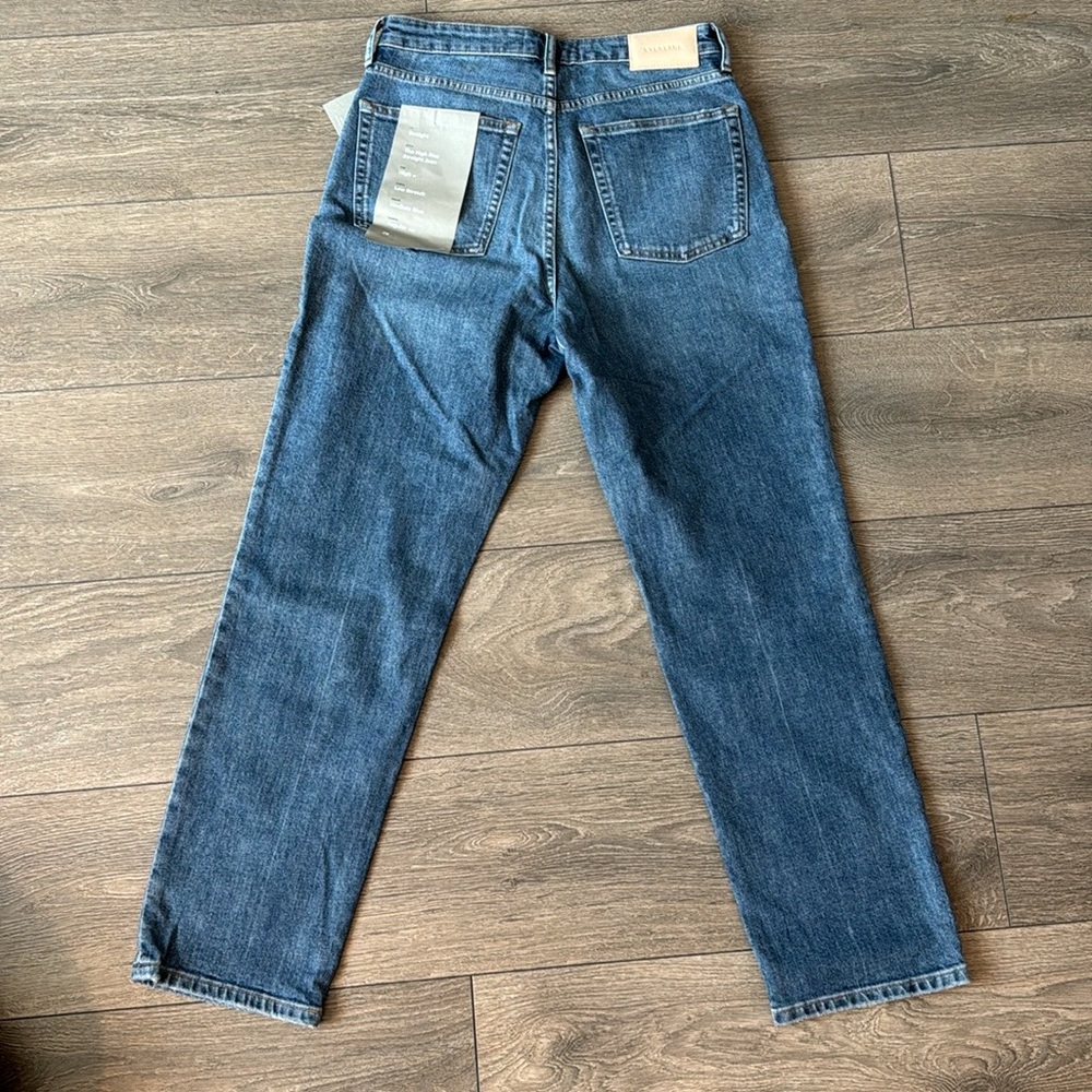 Everlane High Rise Mid Blue Straight Jeans Size 28 NWT